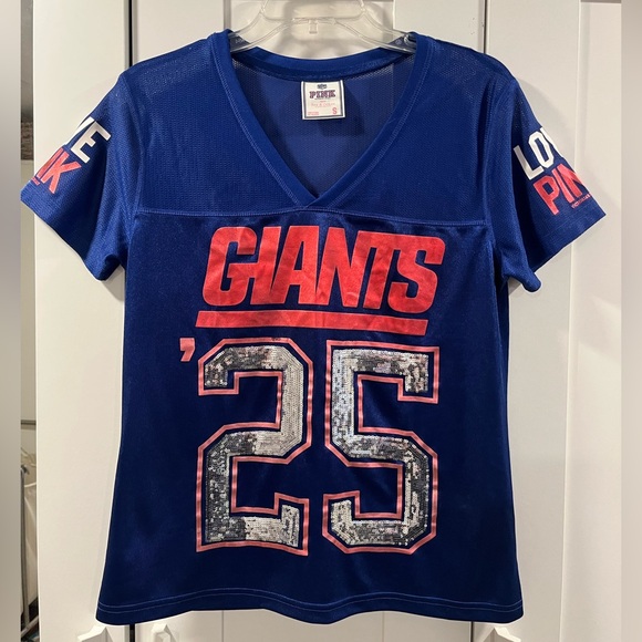 PINK Victoria's Secret Tops - Vintage New York Giants NFL Jersey Victoria's Secret PINK Size S